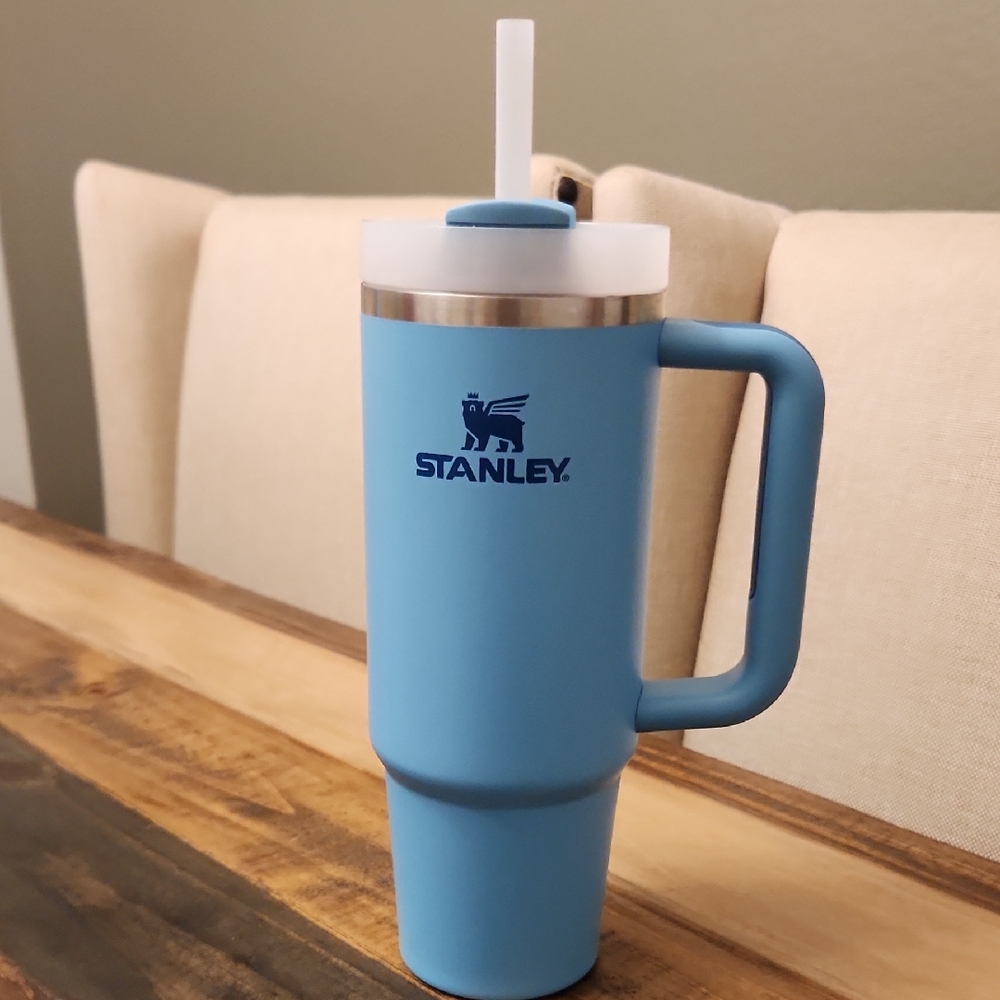 30oz Stanley Pool Blue Insulated Tumbler with Handle and Straw